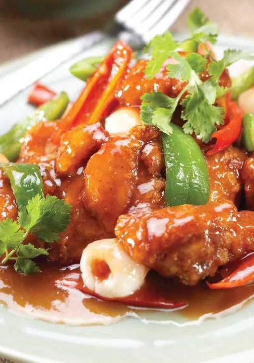 Fried Chicken with Longan Sauce