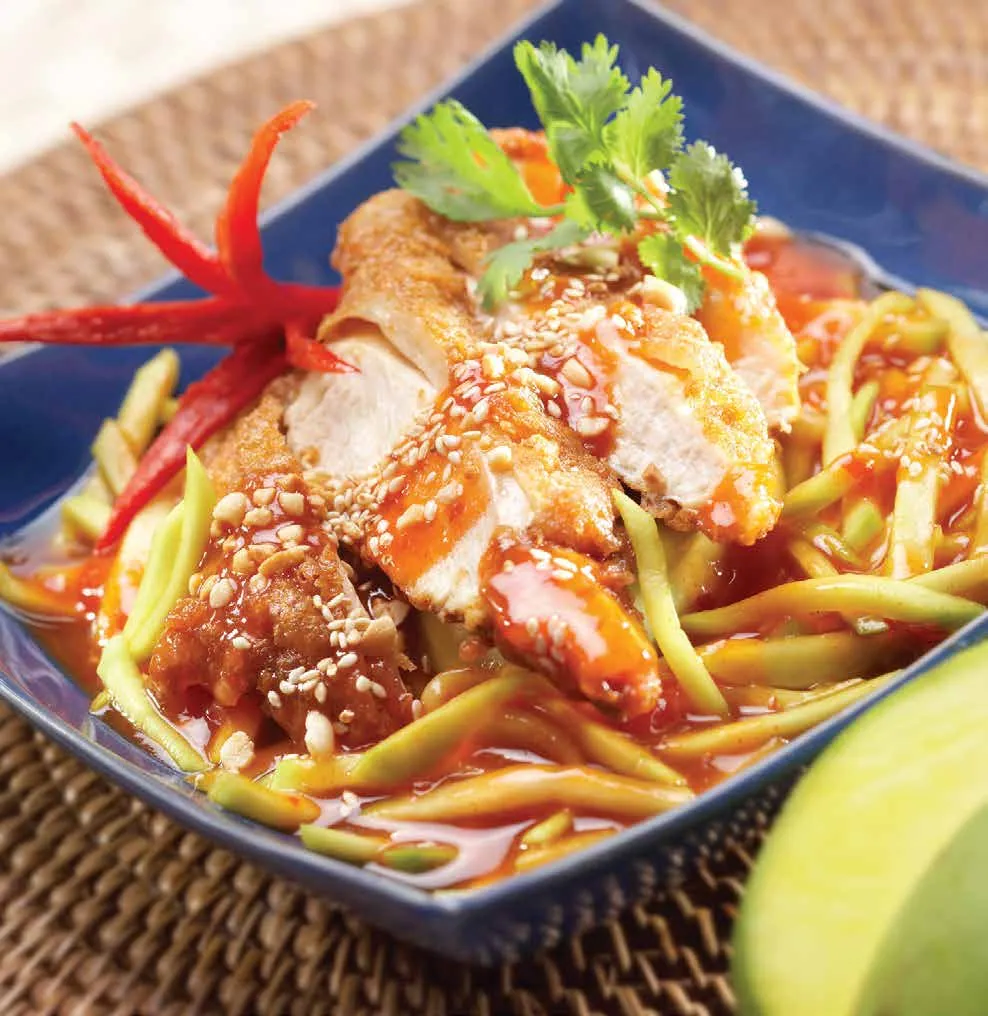 Fried Chicken with Mango Sauce