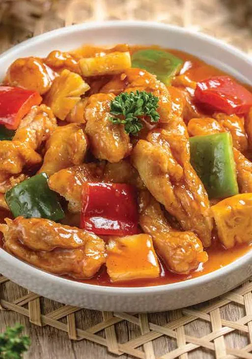 Fried Chicken with Pineapple Sauce